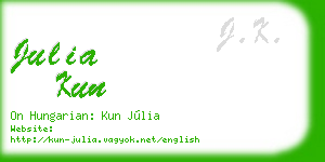 julia kun business card