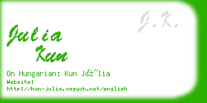 julia kun business card